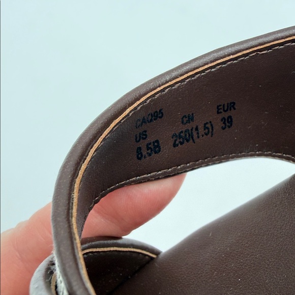 Coach Wedge Sandal In Signature Jacquard Oak Maple - Picture 9 of 13